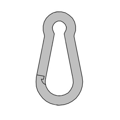 Feuerwehr-Karabinerhaken, verzinkt
