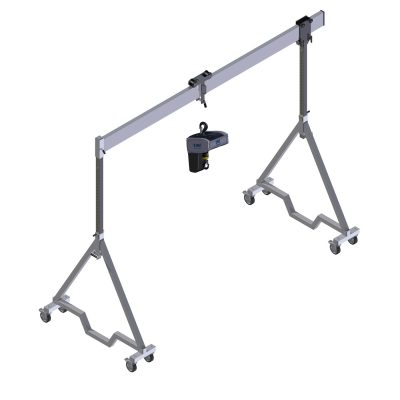 Portalkran aus Aluminium Typ WPA-M, mit Elektrokettenzug