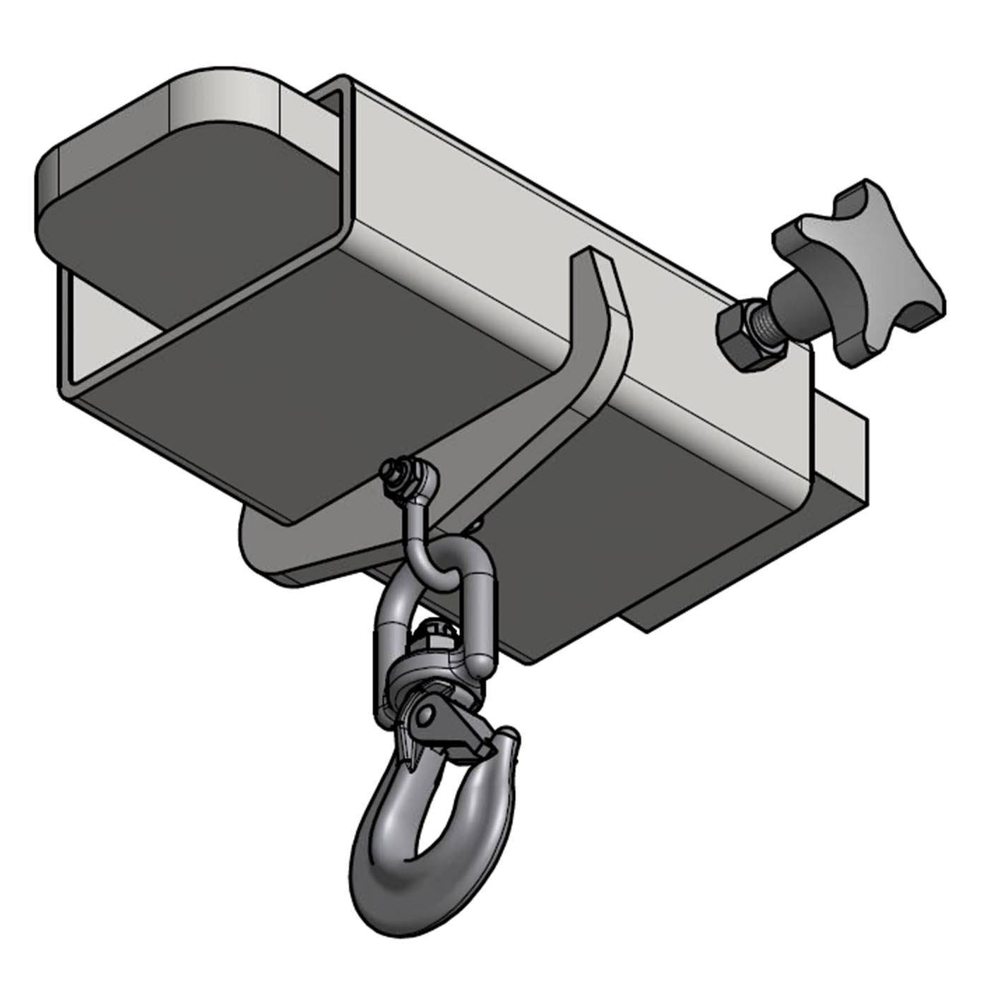 Stapler-Schuh mit Wirbelhaken